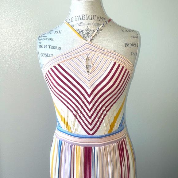 4/$20 Striped strappy back maxi sun dress - Picture 2 of 6